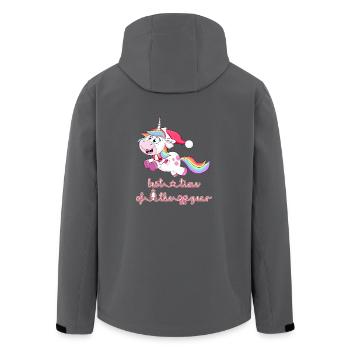 Einhorn Unicorn - Recycelte Männer Softshell-Jacke von Stanley/Stella - Anthrazit - Hinten - AI Model Male 185 light (185cm)