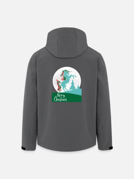 Einhorn Frohe Weihnachten Shirt Geschenk - Recycelte Männer Softshell-Jacke von Stanley/Stella - Anthrazit