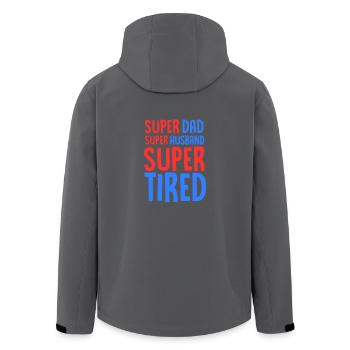 Super Dad Super Ehemann Super müde - ausgebrannt - Recycelte Männer Softshell-Jacke von Stanley/Stella - Anthrazit - Hinten - AI Model Male 185 light (185cm)