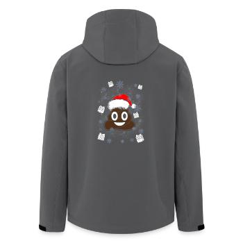 Poop Emoticon Santa Weihnachten Geschenk - Recycelte Männer Softshell-Jacke von Stanley/Stella - Anthrazit - Hinten - AI Model Male 185 light (185cm)