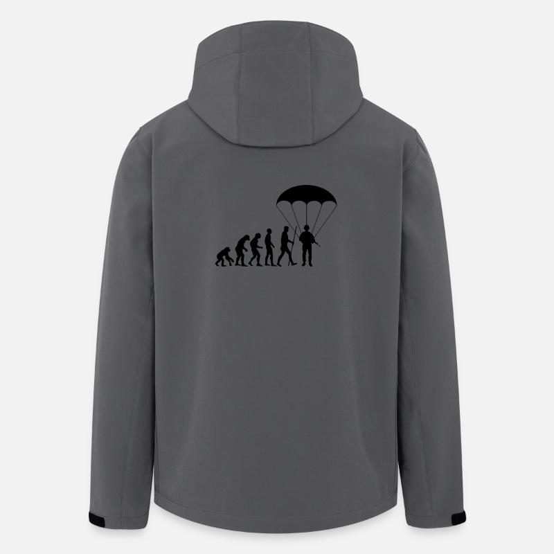 Evolution paratrooper parachutist - Men’s Recycled Softshell Jacket by Stanley/Stella - anthracite