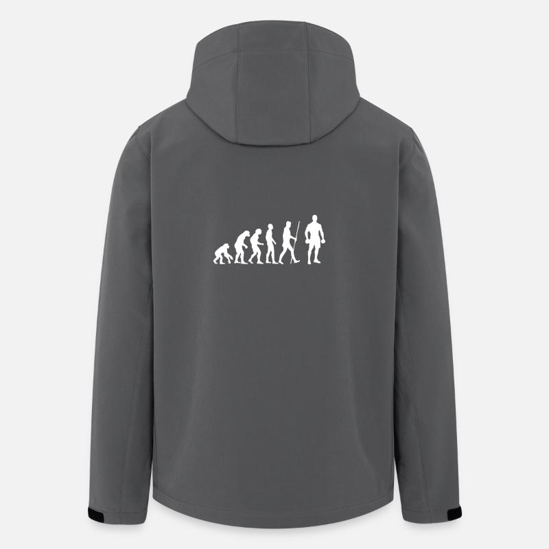 Evolution Kurzhantel Hantel Body Building Geschenk - Recycelte Männer Softshell-Jacke von Stanley/Stella - Anthrazit