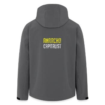 Anarcho kapitalistischer liberaler Anarchist - Recycelte Männer Softshell-Jacke von Stanley/Stella - Anthrazit - Hinten - AI Model Male 185 light (185cm)