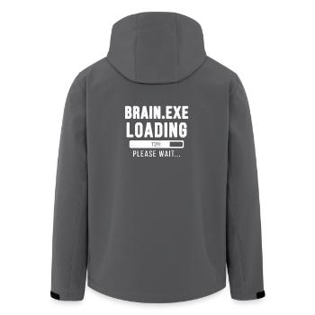 Brain.exe loading... please wait! - Recycelte Männer Softshell-Jacke von Stanley/Stella - Anthrazit - Hinten - AI Model Male 185 light (185cm)