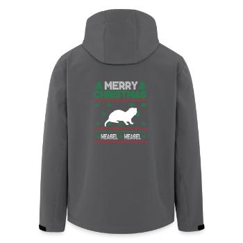 Niedliches Kinderwiesel-hässliches Weihnachtst-shirt - Recycelte Männer Softshell-Jacke von Stanley/Stella - Anthrazit - Hinten - AI Model Male 185 light (185cm)