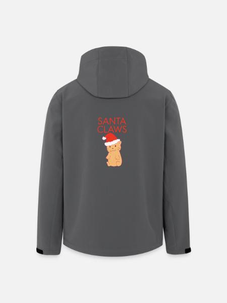 Lustige Santa Claws Cute Cat Frohe Weihnachten Ironic - Recycelte Männer Softshell-Jacke von Stanley/Stella - Anthrazit