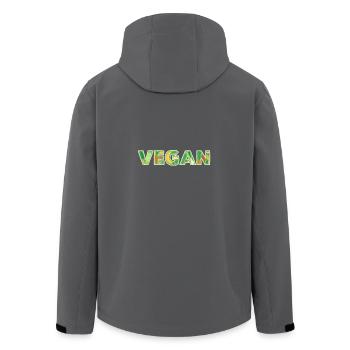 Vegan - Recycelte Männer Softshell-Jacke von Stanley/Stella - Anthrazit - Hinten - AI Model Male 185 light (185cm)
