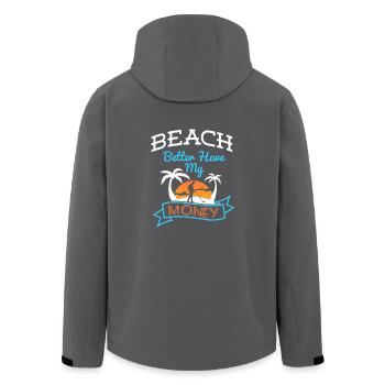 Beach Better Have My Money - Recycelte Männer Softshell-Jacke von Stanley/Stella - Anthrazit - Hinten - AI Model Male 185 light (185cm)