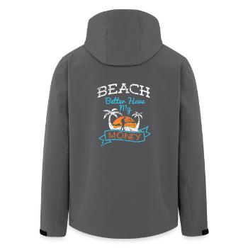 Beach Better Have My Money Distressed - Recycelte Männer Softshell-Jacke von Stanley/Stella - Anthrazit - Hinten - AI Model Male 185 light (185cm)