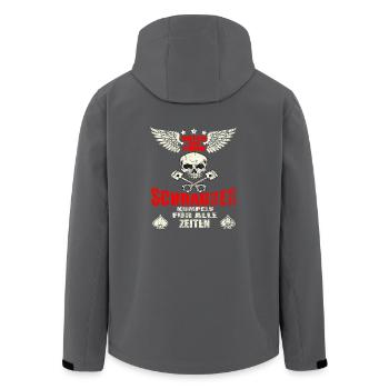 Vater und Sohn Schrauber Kumpels, Für Papa & Sohn - Recycelte Männer Softshell-Jacke von Stanley/Stella - Anthrazit - Hinten - AI Model Male 185 light (185cm)