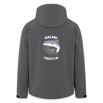 Latein Forelle Angler Geschenk - Recycelte Männer Softshell-Jacke von Stanley/Stella - Anthrazit - Hinten - AI Model Male 185 light (185cm)