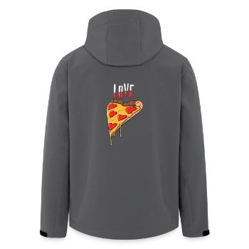 Pizza Liebe - Recycelte Männer Softshell-Jacke von Stanley/Stella - Anthrazit - Hinten - AI Model Male 185 light (185cm)