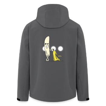 Lustige Banane nackt - Recycelte Männer Softshell-Jacke von Stanley/Stella - Anthrazit - Hinten - AI Model Male 185 light (185cm)