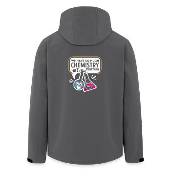 Wir haben so viel Chemie zusammen Valentinstag - Recycelte Männer Softshell-Jacke von Stanley/Stella - Anthrazit - Hinten - AI Model Male 185 light (185cm)