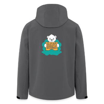 Eisbär-Protest für Wissenschafts-Klima-Änderungs-Geschenk - Recycelte Männer Softshell-Jacke von Stanley/Stella - Anthrazit - Hinten - AI Model Male 185 light (185cm)