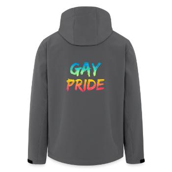 LGBT T-Shirt - Gay Pride - Recycelte Männer Softshell-Jacke von Stanley/Stella - Anthrazit - Hinten - AI Model Male 185 light (185cm)
