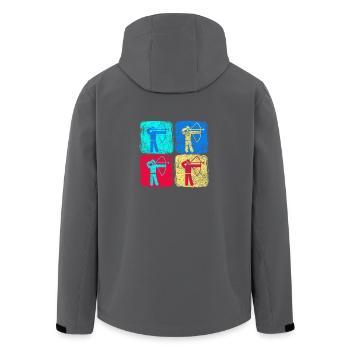 Bogenschütze Bogensport Geschenk Bogenschießen - Recycelte Männer Softshell-Jacke von Stanley/Stella - Anthrazit - Hinten - AI Model Male 185 light (185cm)