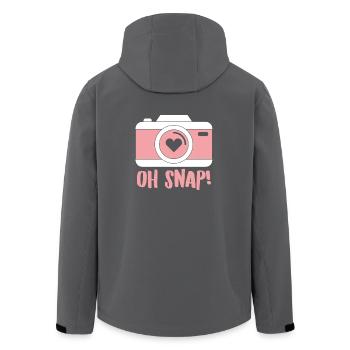 Fotograf - Kamera - Geschenk - Fotografieren - Recycelte Männer Softshell-Jacke von Stanley/Stella - Anthrazit - Hinten - AI Model Male 185 light (185cm)