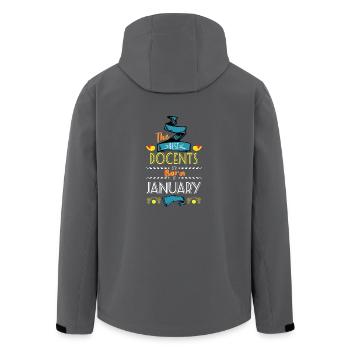 Die besten Dozenten werden im Januar als Geschenkidee geboren - Recycelte Männer Softshell-Jacke von Stanley/Stella - Anthrazit - Hinten - AI Model Male 185 light (185cm)