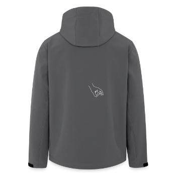 Rein geschaut - Spiel - Looked - Joke - Recycelte Männer Softshell-Jacke von Stanley/Stella - Anthrazit - Hinten - AI Model Male 185 light (185cm)