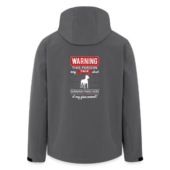 Deutscher Pinscher Shirt Geschenk - Recycelte Männer Softshell-Jacke von Stanley/Stella - Anthrazit - Hinten - AI Model Male 185 light (185cm)