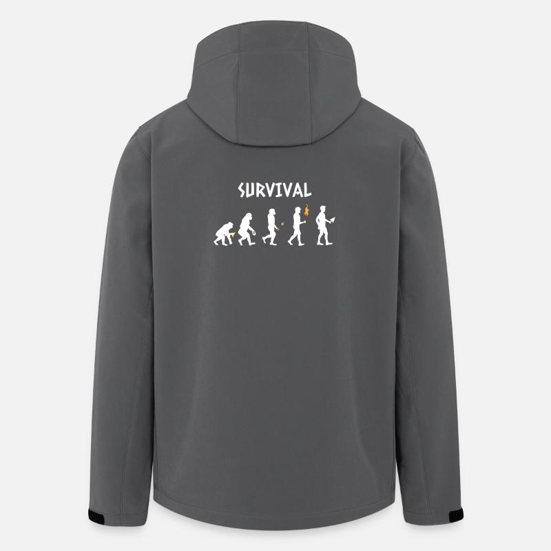 Geek - Evolution - Gamer - Funny - Gift - Men’s Recycled Softshell Jacket by Stanley/Stella - anthracite