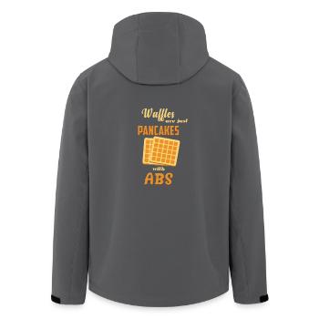 WAFFLE ARE JUST PANCAKES WITH ABS - Recycelte Männer Softshell-Jacke von Stanley/Stella - Anthrazit - Hinten - AI Model Male 185 light (185cm)