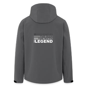 Godfather - The man, the myth, the legend - Recycelte Männer Softshell-Jacke von Stanley/Stella - Anthrazit - Hinten - AI Model Male 185 light (185cm)