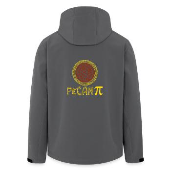 Pecan PU-Tagesymbol-lustiger Wissenschafts-Aussenseiter - Recycelte Männer Softshell-Jacke von Stanley/Stella - Anthrazit - Hinten - AI Model Male 185 light (185cm)