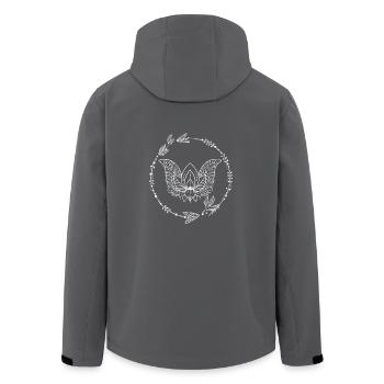 Lotusblüte Lotusblume Geschenk Spiritualität Pfeil - Recycelte Männer Softshell-Jacke von Stanley/Stella - Anthrazit - Hinten - AI Model Male 185 light (185cm)