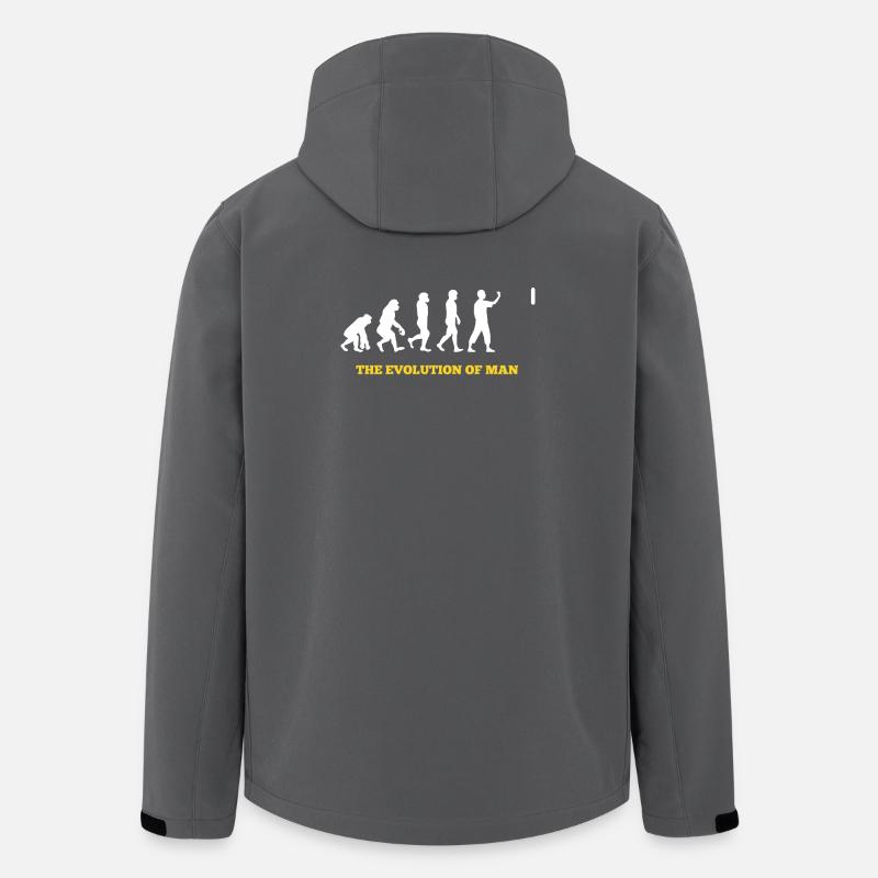 Darts - Evolution - Funny - Gift - Men’s Recycled Softshell Jacket by Stanley/Stella - anthracite