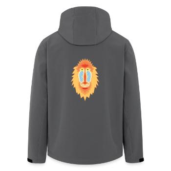 Mandrill Geometric - Recycelte Männer Softshell-Jacke von Stanley/Stella - Anthrazit - Hinten - AI Model Male 185 light (185cm)