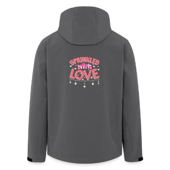 Bestreut mit Liebe Valentinstag Geschenk - Recycelte Männer Softshell-Jacke von Stanley/Stella - Anthrazit - Hinten - AI Model Male 185 light (185cm)