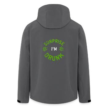 Überraschung betrunken Alkohol Trinken Geschenk - Recycelte Männer Softshell-Jacke von Stanley/Stella - Anthrazit - Hinten - AI Model Male 185 light (185cm)