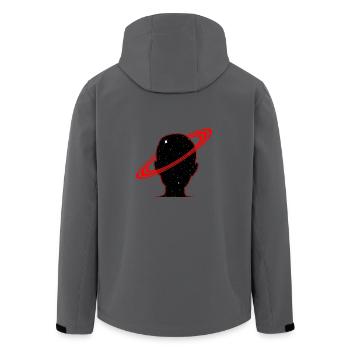 Kopf Weltraum Galaxie Space Saturn Sterne T-Shirts - Recycelte Männer Softshell-Jacke von Stanley/Stella - Anthrazit - Hinten - AI Model Male 185 light (185cm)