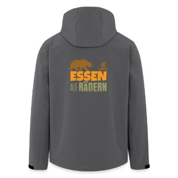 Essen auf Rädern - Recycelte Männer Softshell-Jacke von Stanley/Stella - Anthrazit - Hinten - AI Model Male 185 light (185cm)