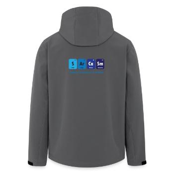 Funny - Sarkasmus - Element - Blau - Lustig - Cool - Recycelte Männer Softshell-Jacke von Stanley/Stella - Anthrazit - Hinten - AI Model Male 185 light (185cm)