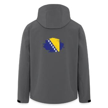 heimat flagge liebe herkunft Bosnien Herzegowina p - Recycelte Männer Softshell-Jacke von Stanley/Stella - Anthrazit - Hinten - AI Model Male 185 light (185cm)