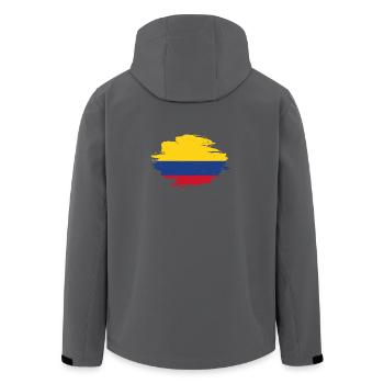 heimat flagge liebe herkunft Kolumbien png - Recycelte Männer Softshell-Jacke von Stanley/Stella - Anthrazit - Hinten - AI Model Male 185 light (185cm)