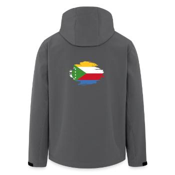 heimat flagge liebe herkunft Komoren png - Recycelte Männer Softshell-Jacke von Stanley/Stella - Anthrazit - Hinten - AI Model Male 185 light (185cm)
