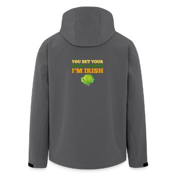Sie wetten Ihren Speck u. Kohl ich bin irische St. Patricks - Recycelte Männer Softshell-Jacke von Stanley/Stella - Anthrazit - Hinten - AI Model Male 185 light (185cm)