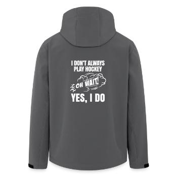 Hockey Hockeyspieler Eishockey Geschenk Sprüche - Recycelte Männer Softshell-Jacke von Stanley/Stella - Anthrazit - Hinten - AI Model Male 185 light (185cm)