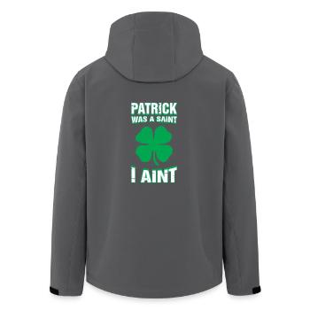 Patrick war ein Heiliger, ich bin nicht lustig St. Patricks Day - Recycelte Männer Softshell-Jacke von Stanley/Stella - Anthrazit - Hinten - AI Model Male 185 light (185cm)