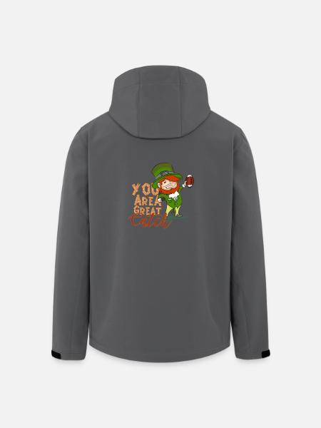 St. Patrick's Day American Football Sport Geschenk - Recycelte Männer Softshell-Jacke von Stanley/Stella - Anthrazit