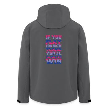 Bisexual Shirt - Gay Pride - LGBT - Bi - Geschenk - Recycelte Männer Softshell-Jacke von Stanley/Stella - Anthrazit - Hinten - AI Model Male 185 light (185cm)