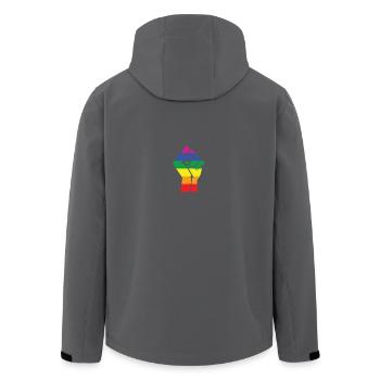 Gay Pride Geschenk für Schwule und Lesben - Recycelte Männer Softshell-Jacke von Stanley/Stella - Anthrazit - Hinten - AI Model Male 185 light (185cm)