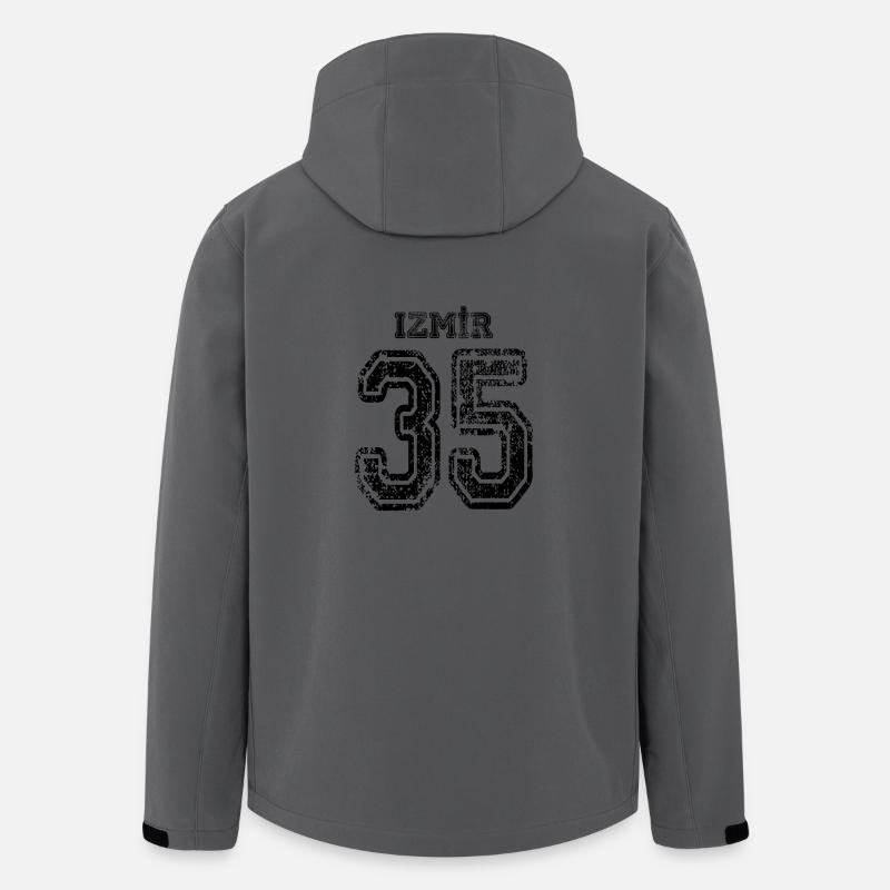 35 Izmir plaque d'immatriculation turque comme un cadeau - Veste softshell homme en polyester recyclé Stanley/Stella - charbon