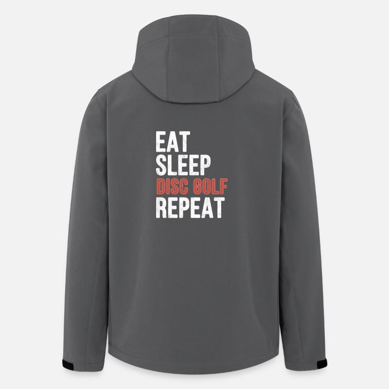 Eat sleep Disc golf Repeat - Funny Gift - Recycelte Männer Softshell-Jacke von Stanley/Stella - Anthrazit