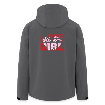 Boxen - Frauenboxen - Boxhandschuhe - Geschenk - Recycelte Männer Softshell-Jacke von Stanley/Stella - Anthrazit - Hinten - AI Model Male 185 light (185cm)