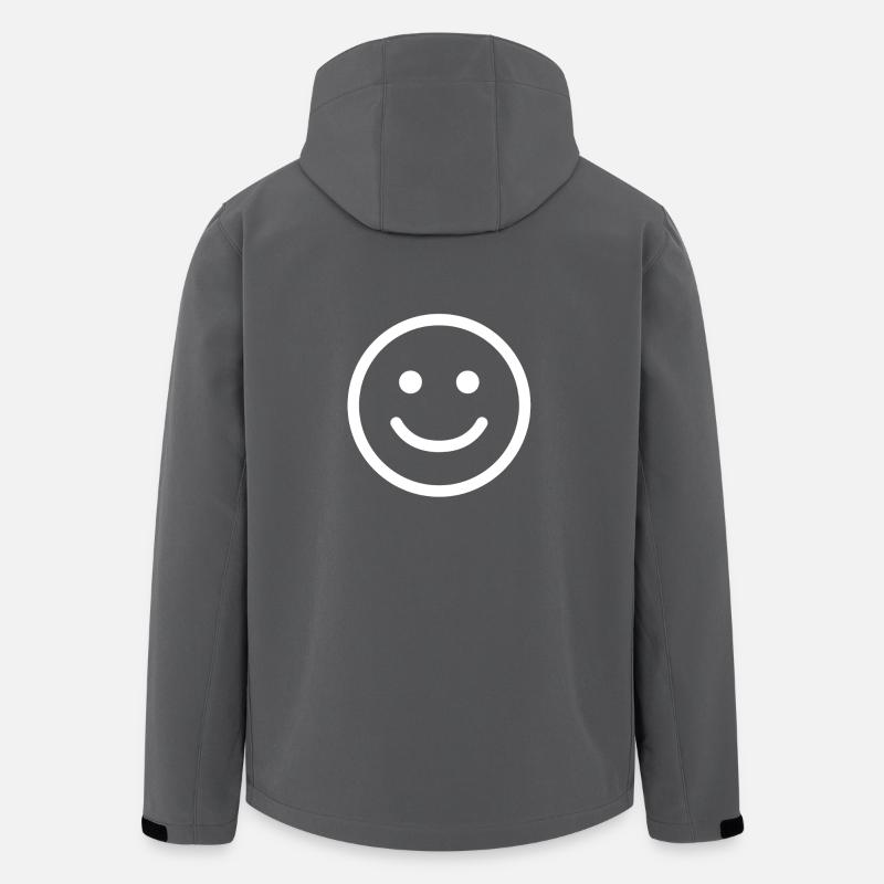 Gute Laune Emoji - Recycelte Männer Softshell-Jacke von Stanley/Stella - Anthrazit
